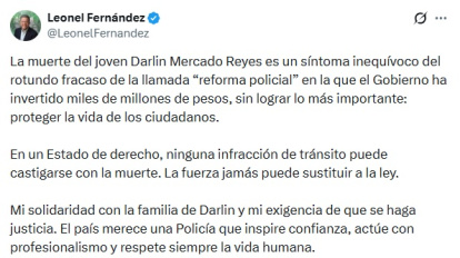 Mensaje de Leonel Fernández
