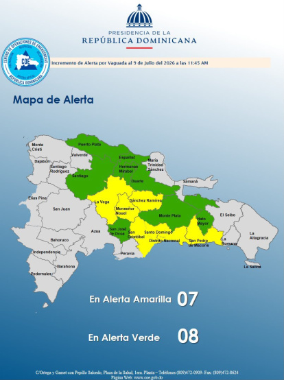 Provincias en alerta
