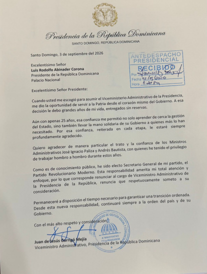 La carta de Juan Garrigó.