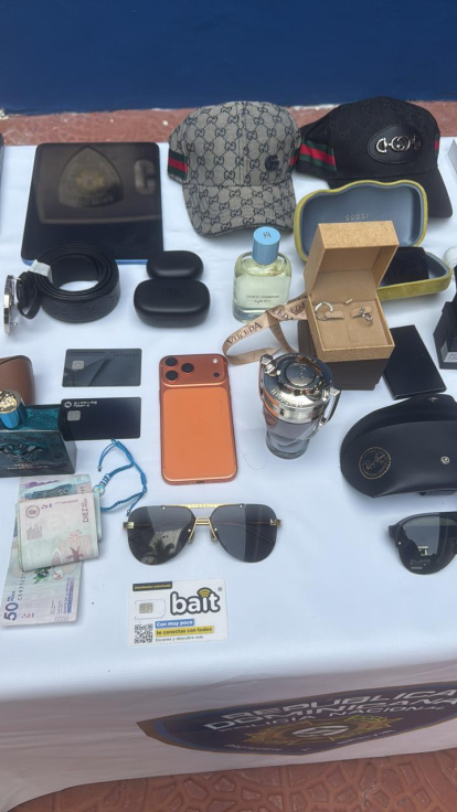 Images of the stolen items
