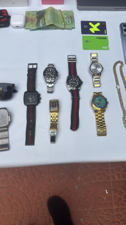 Images of the stolen items