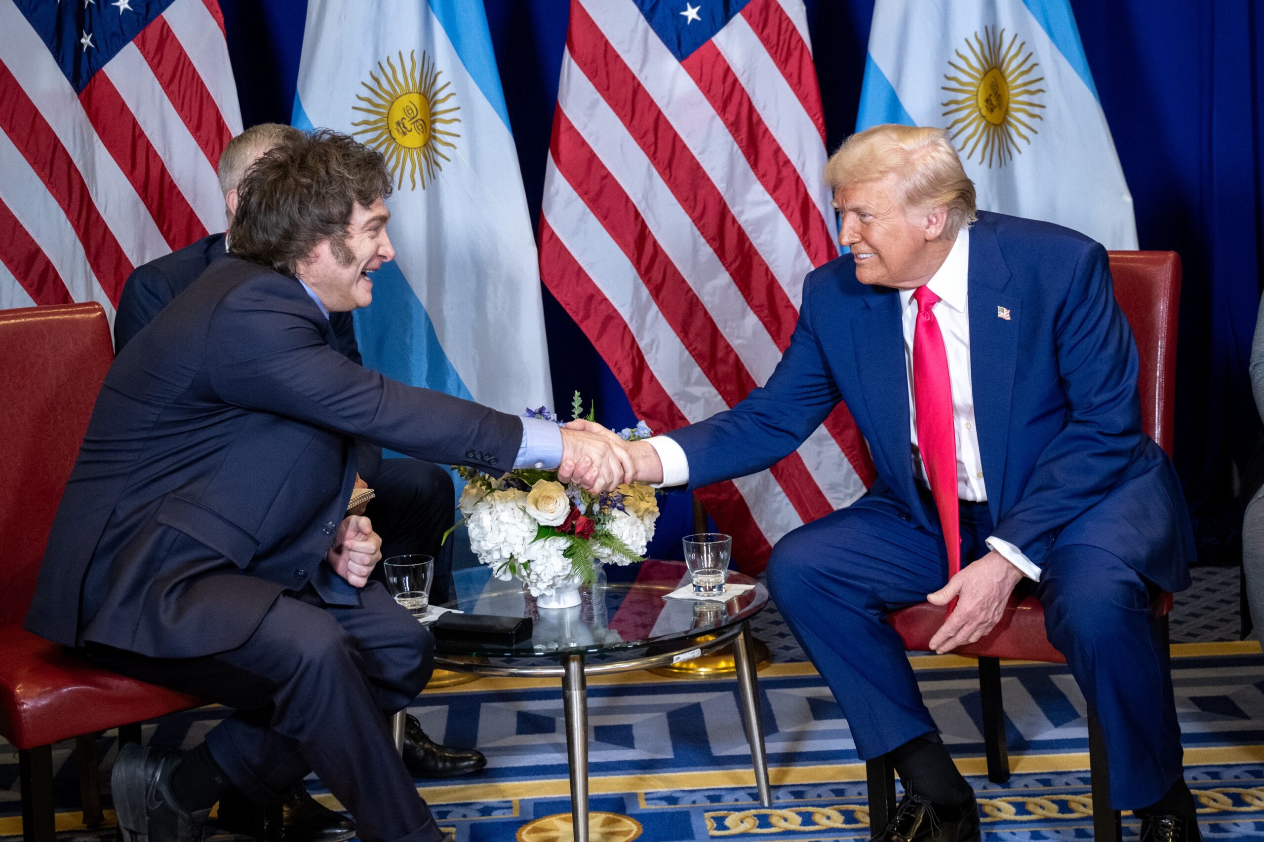 Javier Miley y Donald Trump