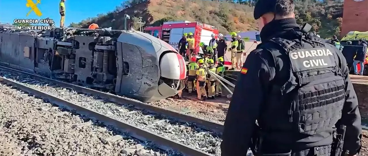 Choque de tren en la región española de Murcia