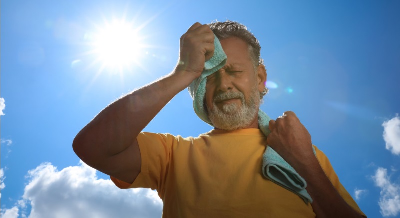 Persona con calor