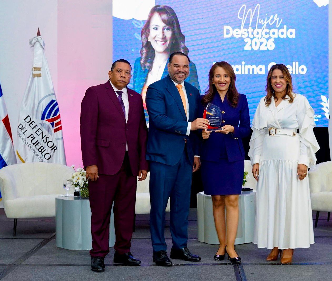 Zoraima Cuello reconocida como Mujer Destacada 2026 por el Defensor del Pueblo