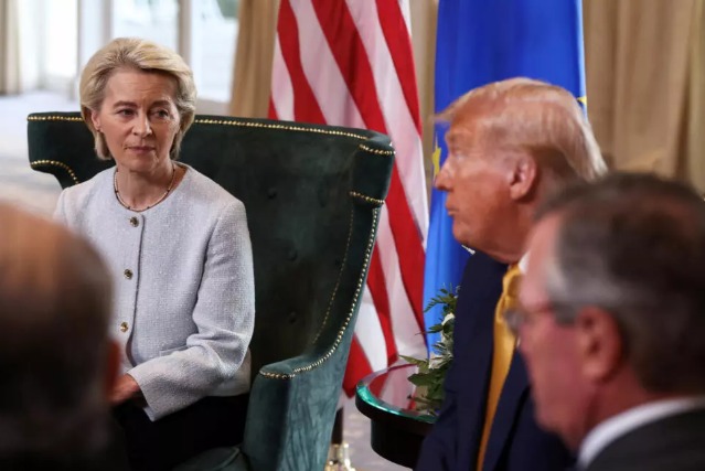 Trump habló con la presidenta de la Comisión Europea.