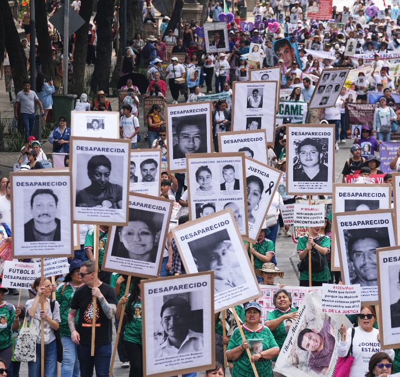 Vista parcial de la Marcha en la Ciudad de México.