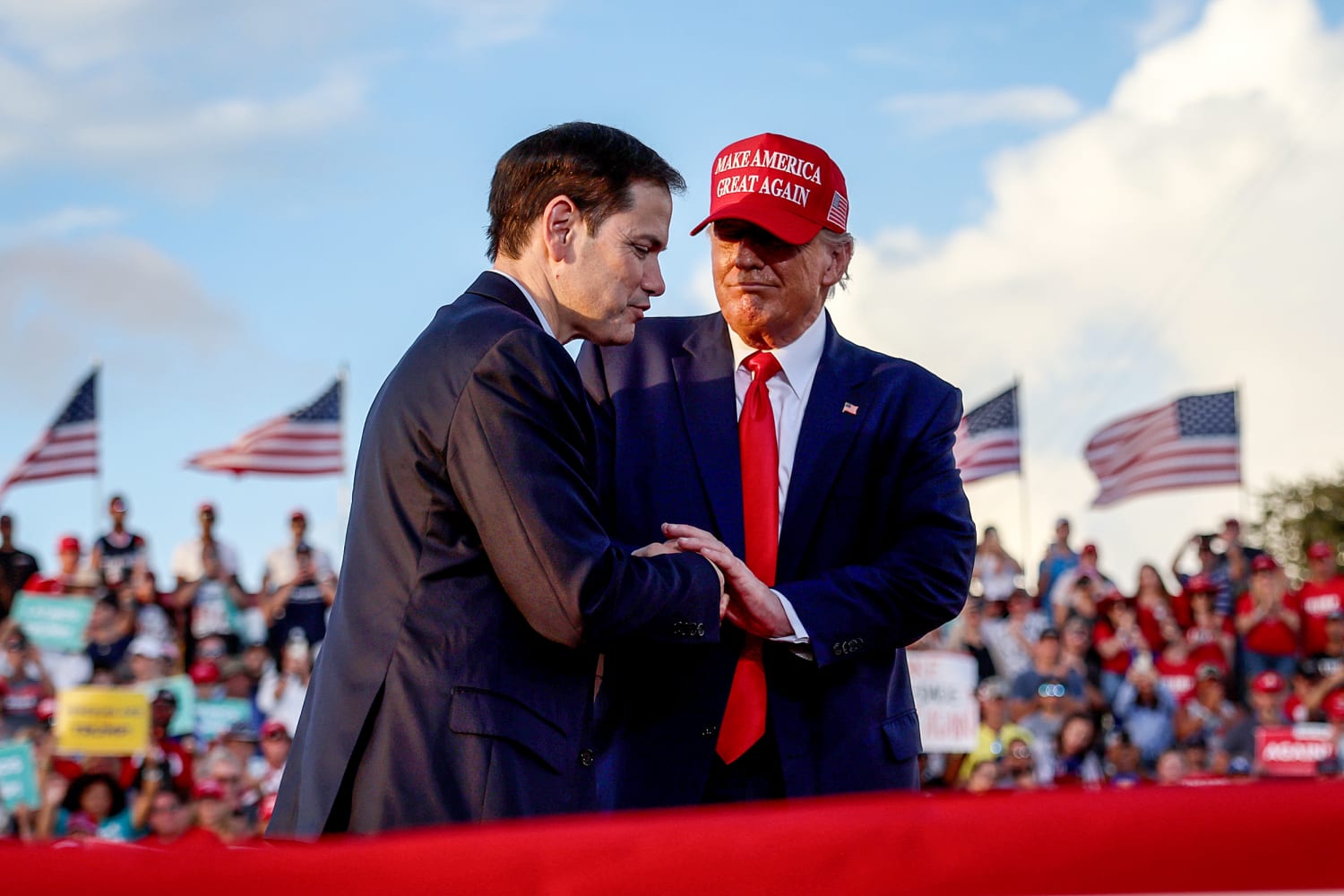 El presidente Donald Trump y el secretario de Estado Marco Rubio