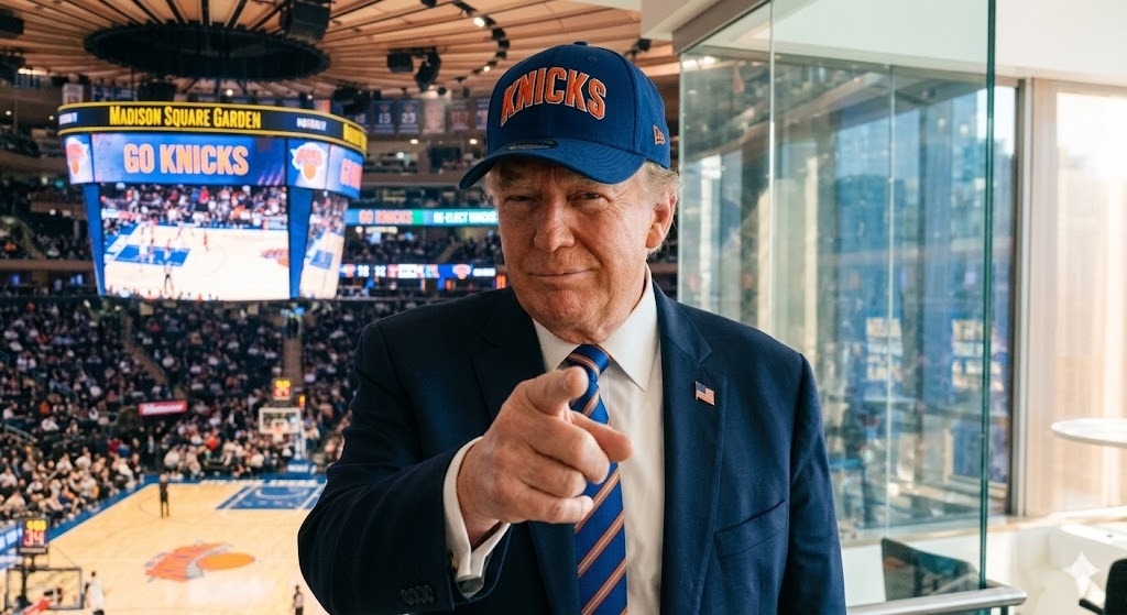 El presidente estadounidense también comentó el primer partido de las finales, que se disputó el miércoles en San Antonio y concluyó con la victoria de los Knicks por 105 a 95.