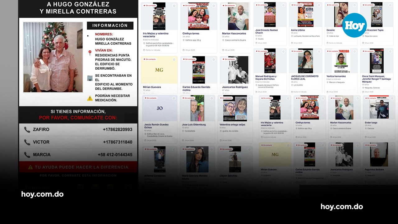 La lista completa con miles de reportes de personas desaparecidas se encuentra en el portal Missing Earthquake Venezuela.