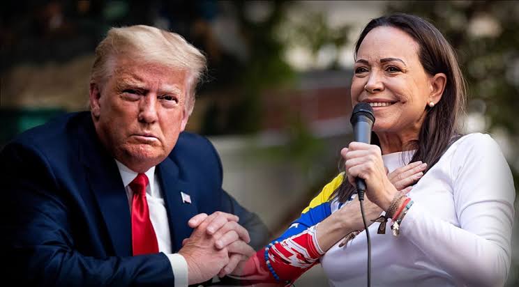 Donald Trump y María Corina Machado