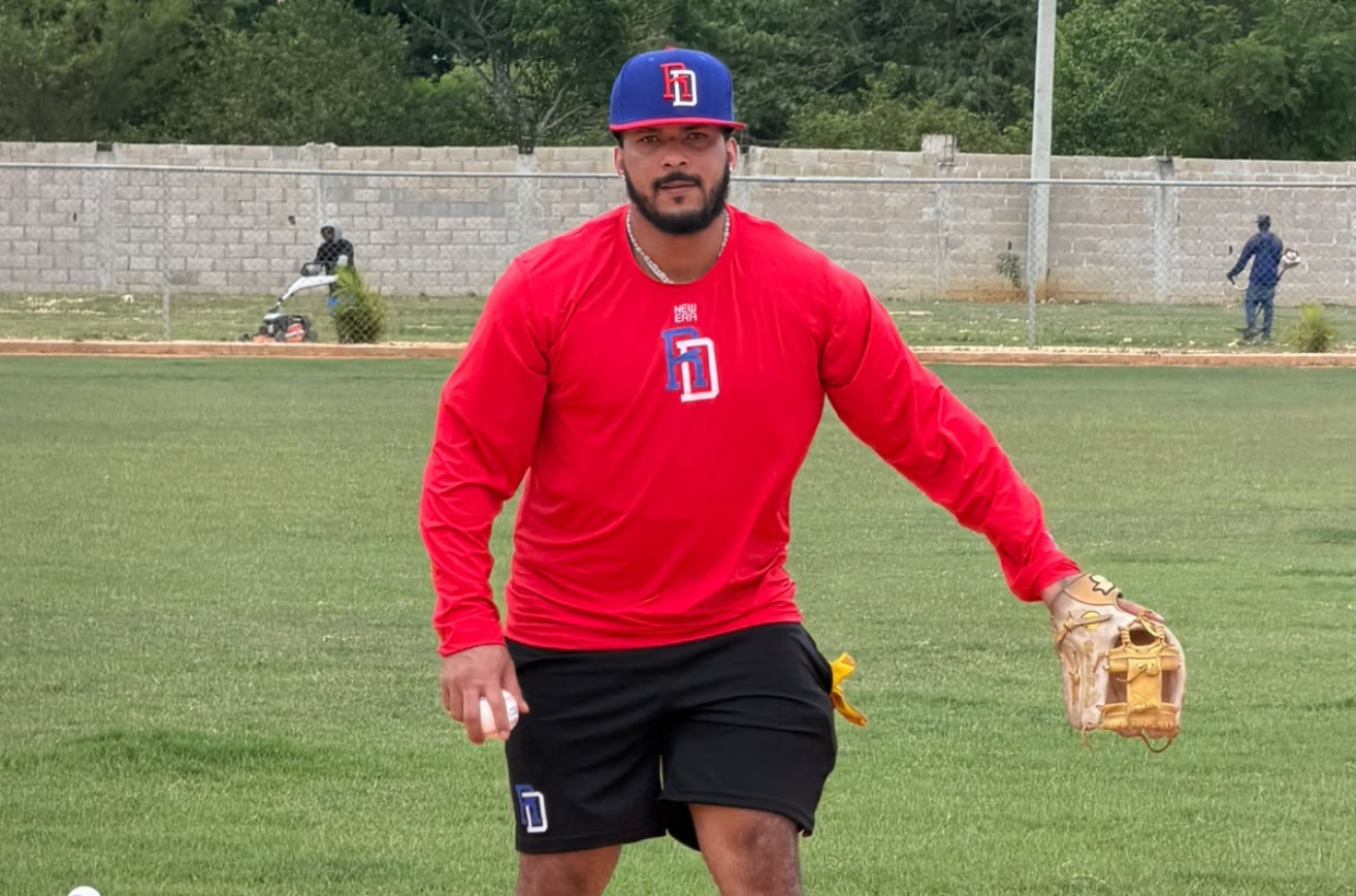 El campocorto  Wander Franco entrenó ayer con el seleccionado dominicano.