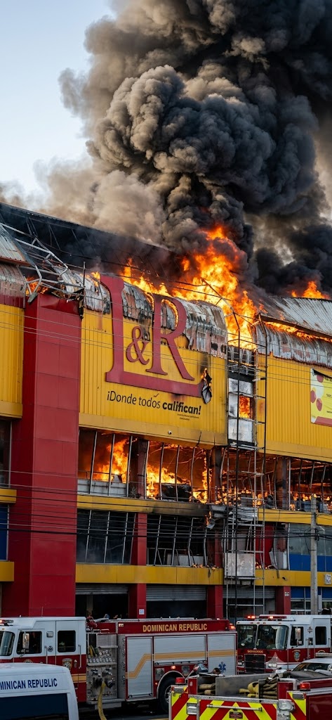 Un incendio fue reportado la tarde de este sábado en el establecimiento L&R Comercial, ubicado en la avenida Las Américas,