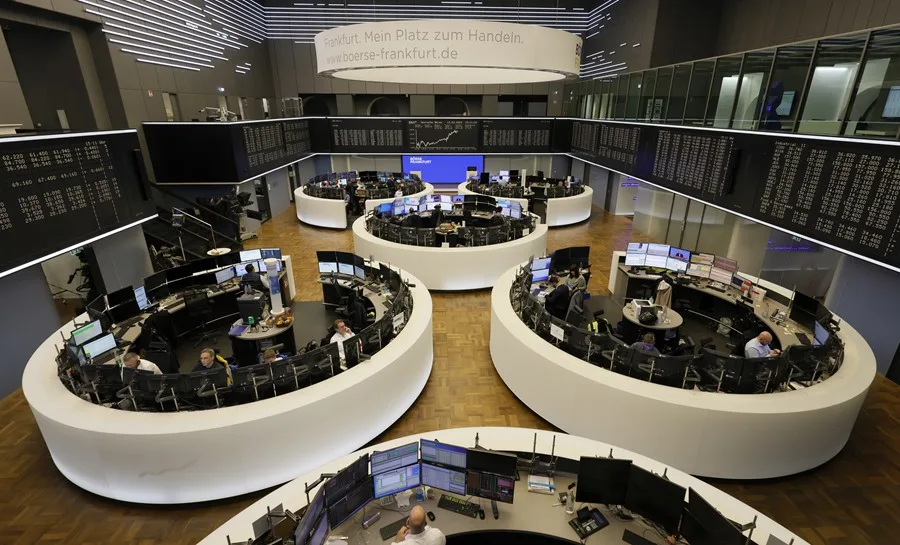 Interior de la Bolsa de Fráncfort. EFE/EPA/Ronald Wittek