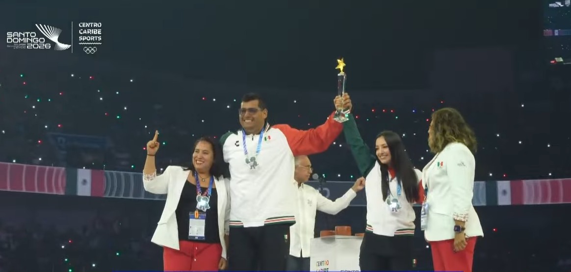 México recibió el primer lugar por su destacada actuación en los Juegos Centroamericanos y del Caribe.