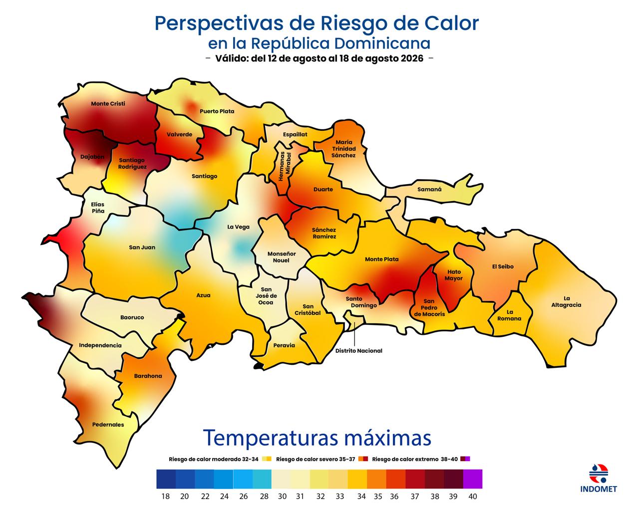 Mapa de calor del Indomet