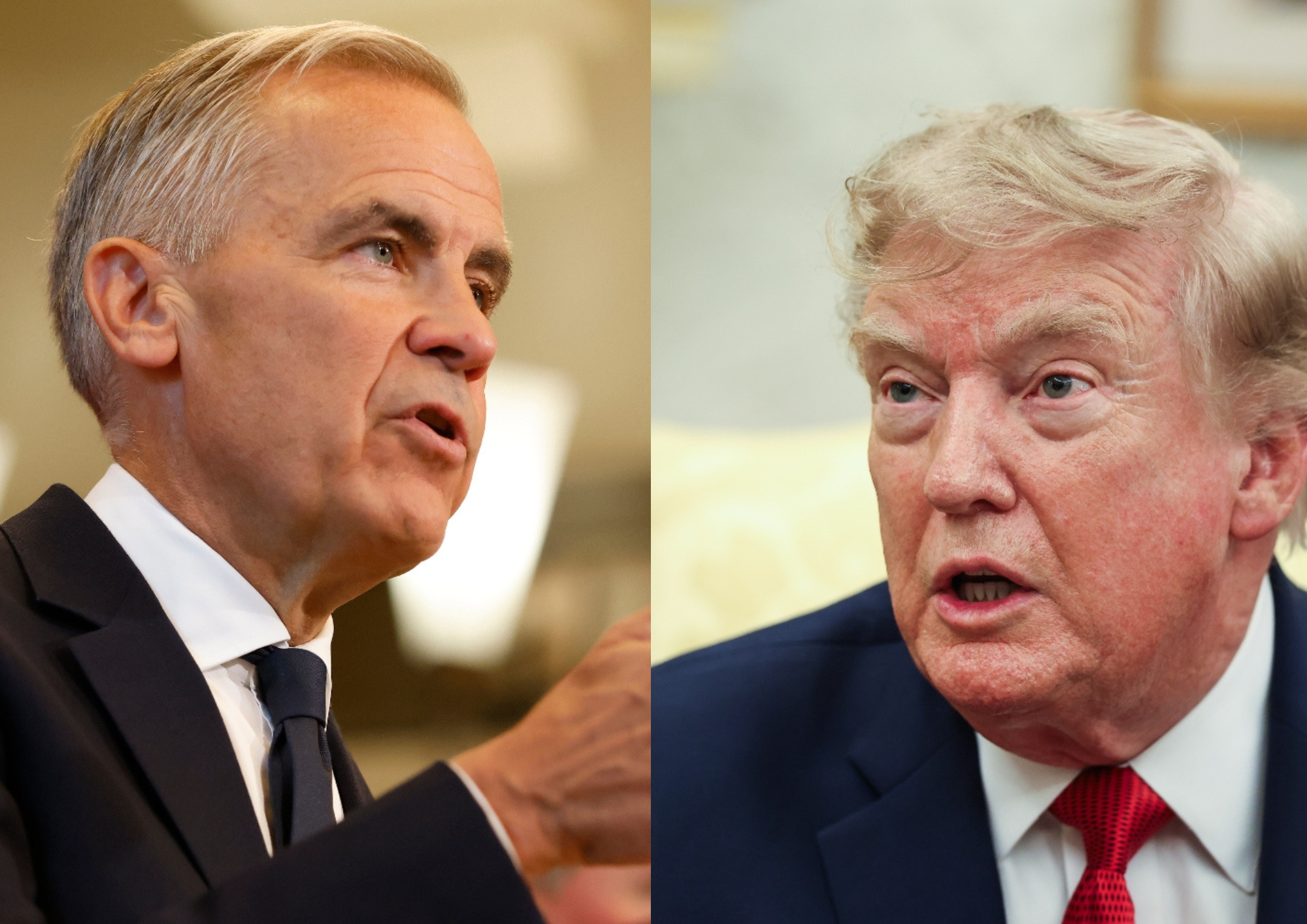 Mark Carney, primer ministro de Canadá y Donald Trump, presidente EEUU.