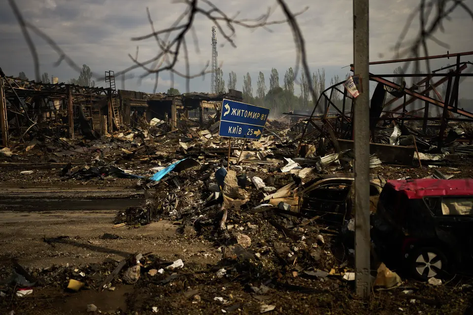 Zona atacada por Rusia.