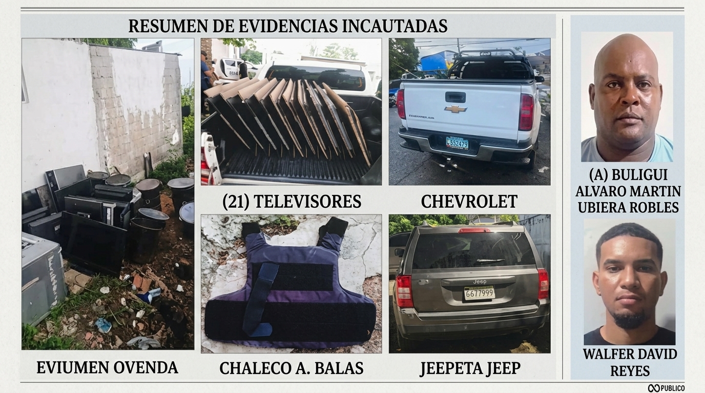 La Policía realizó un allanamiento en Bayaguana y arrestó a dos personas.