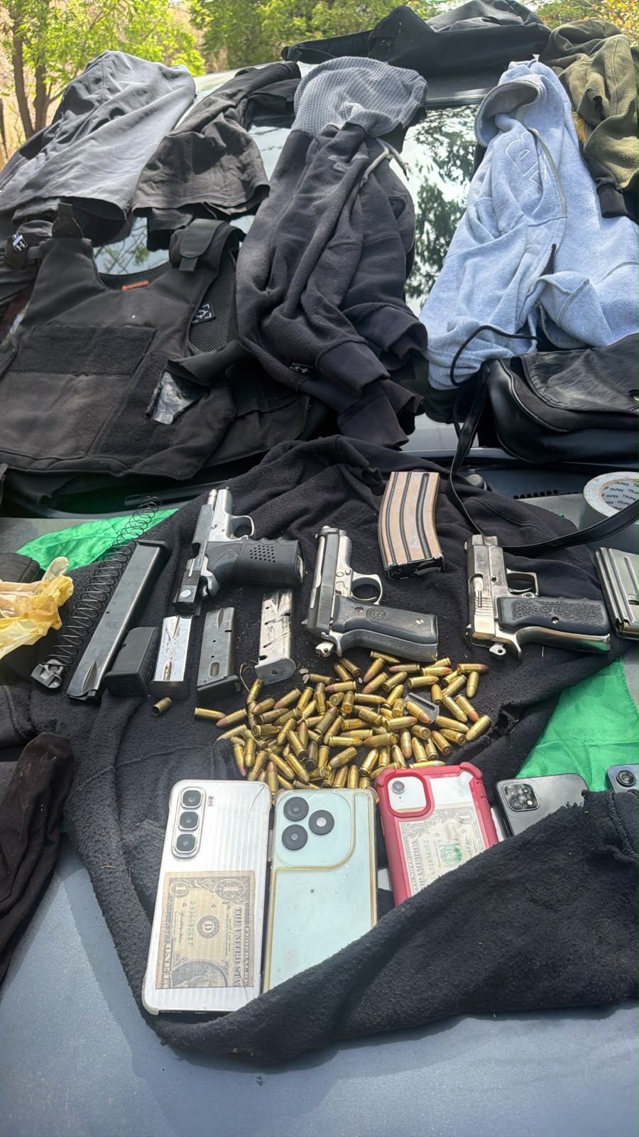 Elementos confiscados por la Policía Nacional