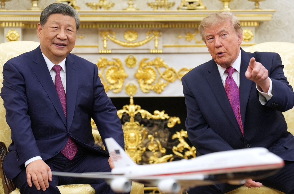 Los presidentes de China, Xi Jinping,  y de EE.UU., Donald Trump, en la Casa Blanca.