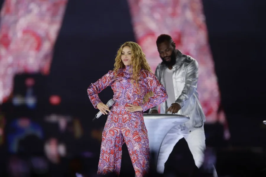 La cantante Shakira durante el primero de sus conciertos ofrecido en el Macondo Park del Recinto Iberdrola Music, en Madrid