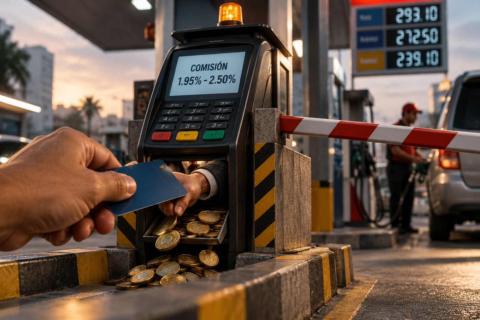 El verifone también come